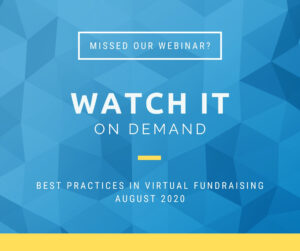 Best Practices in virtual fundraising webinar.