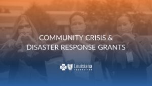 BCBS community crisis and disaster response grants logo.